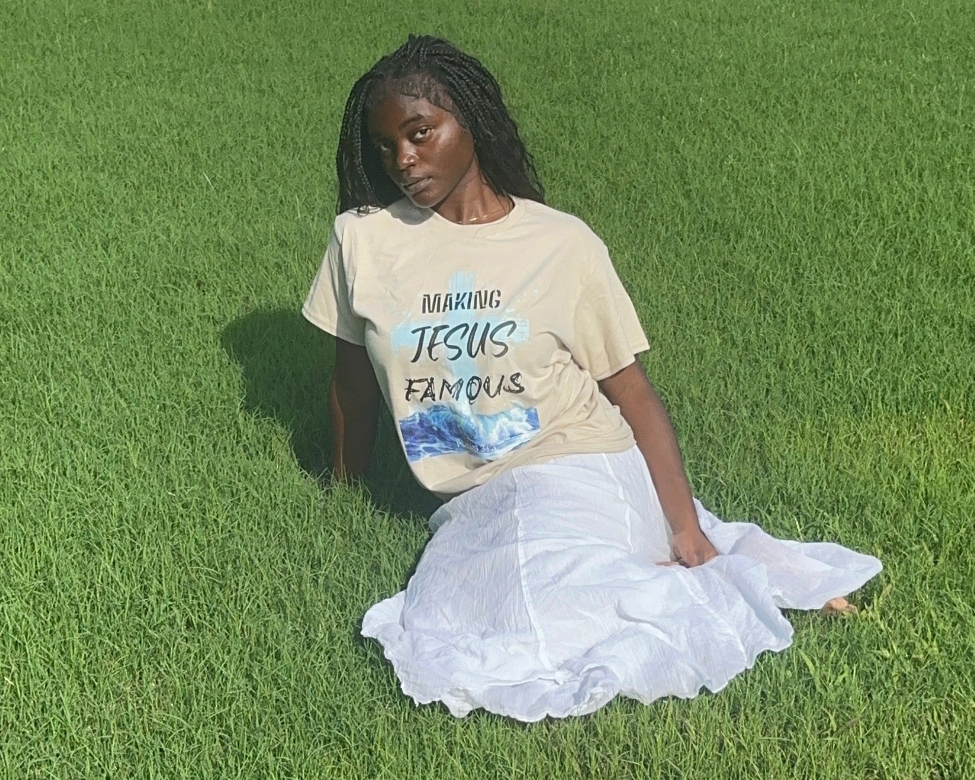 Making JESUS Famous Sand Cross Tee